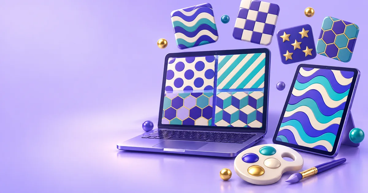CSS background pattern generator — seamless dots, stripes, hexagons and 3D cube patterns