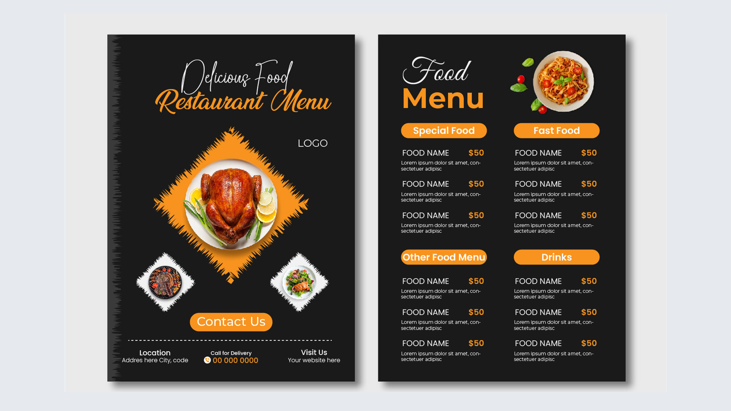 Verde Kitchen & Bar — Menu Design