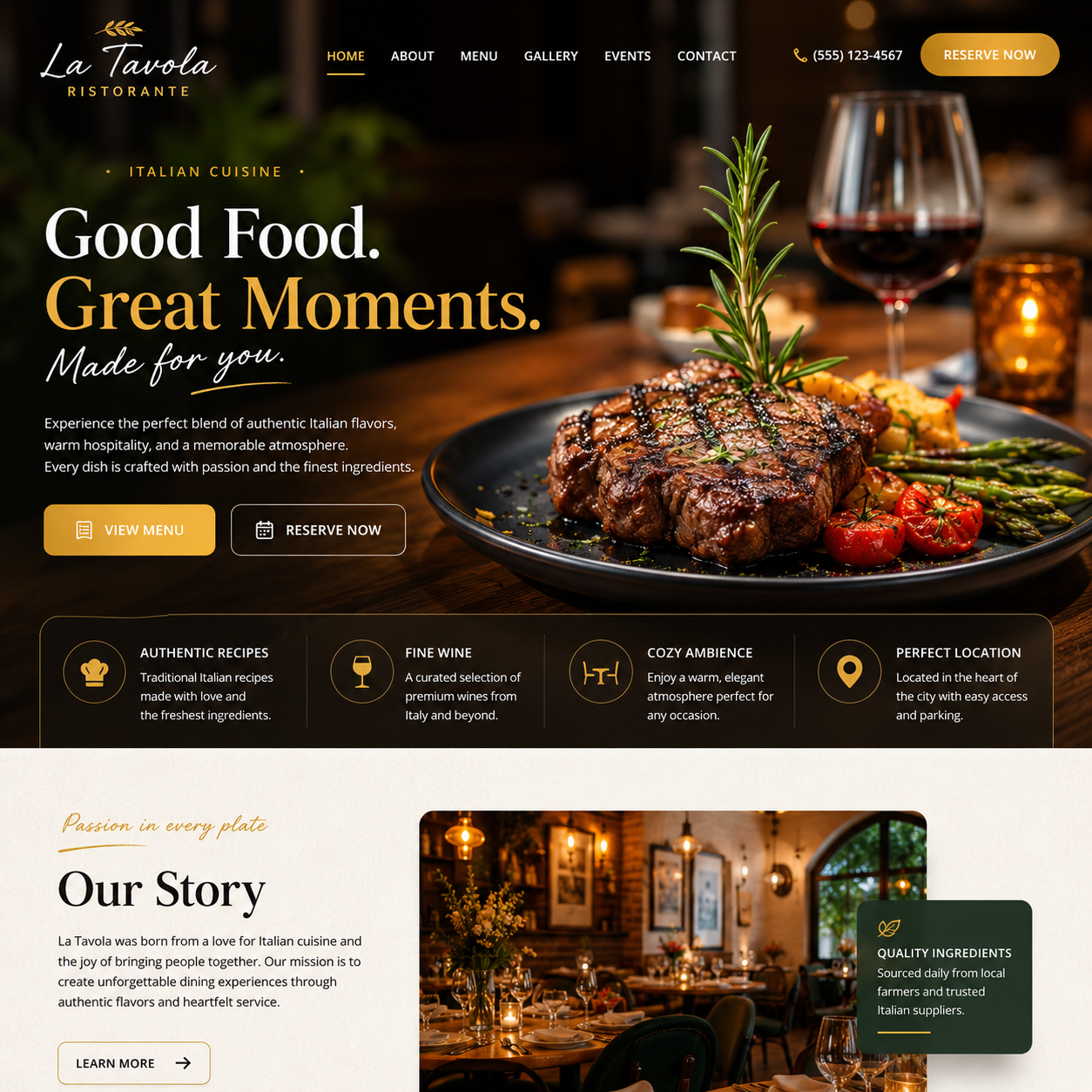Restaurant Website Design